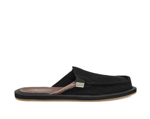 Chaussures Sanuk You Got My Back Hemp Slipper Femme - Noir VANXKO239